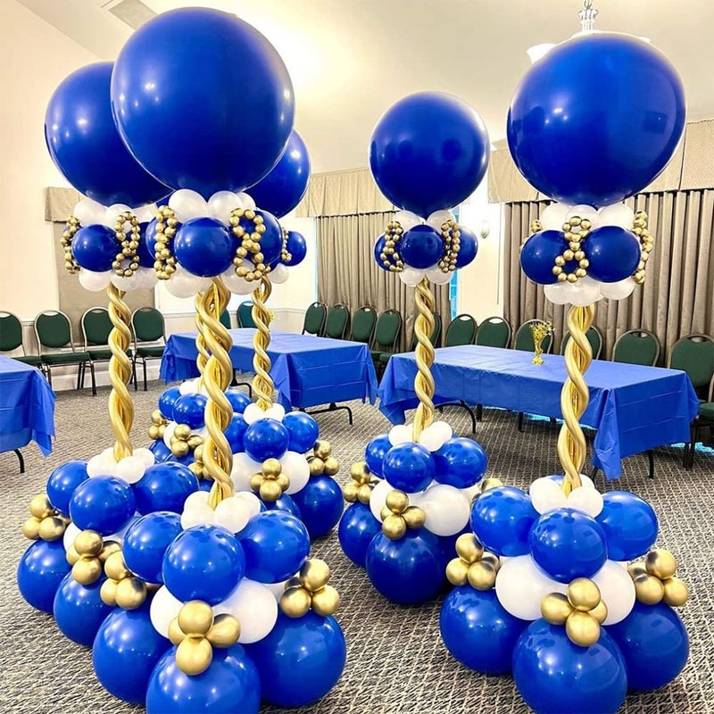 Decojoy 4 Set Balloon Stand Kit, 9 Feet Adjustable Balloon Arch for Floor, Ballon Column Tower with Weights Base and Pole, Metal Backdrop Stands for Parties, NO Need Helium Tank for Balloons - Image 5